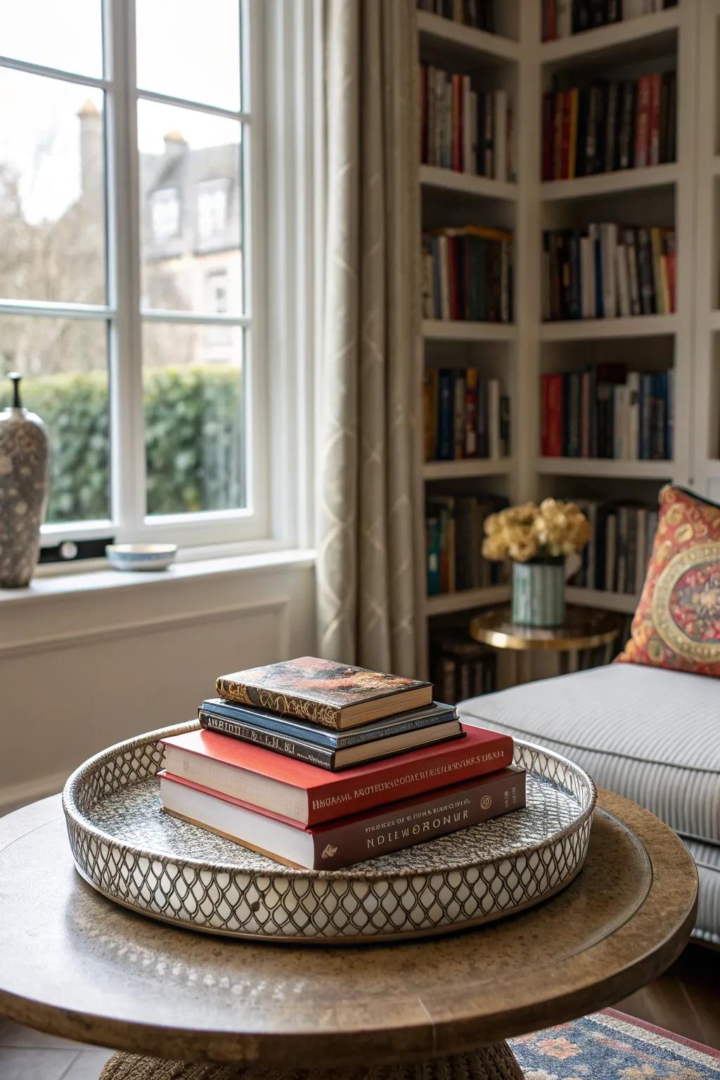 Bookish layers for a unique touch.