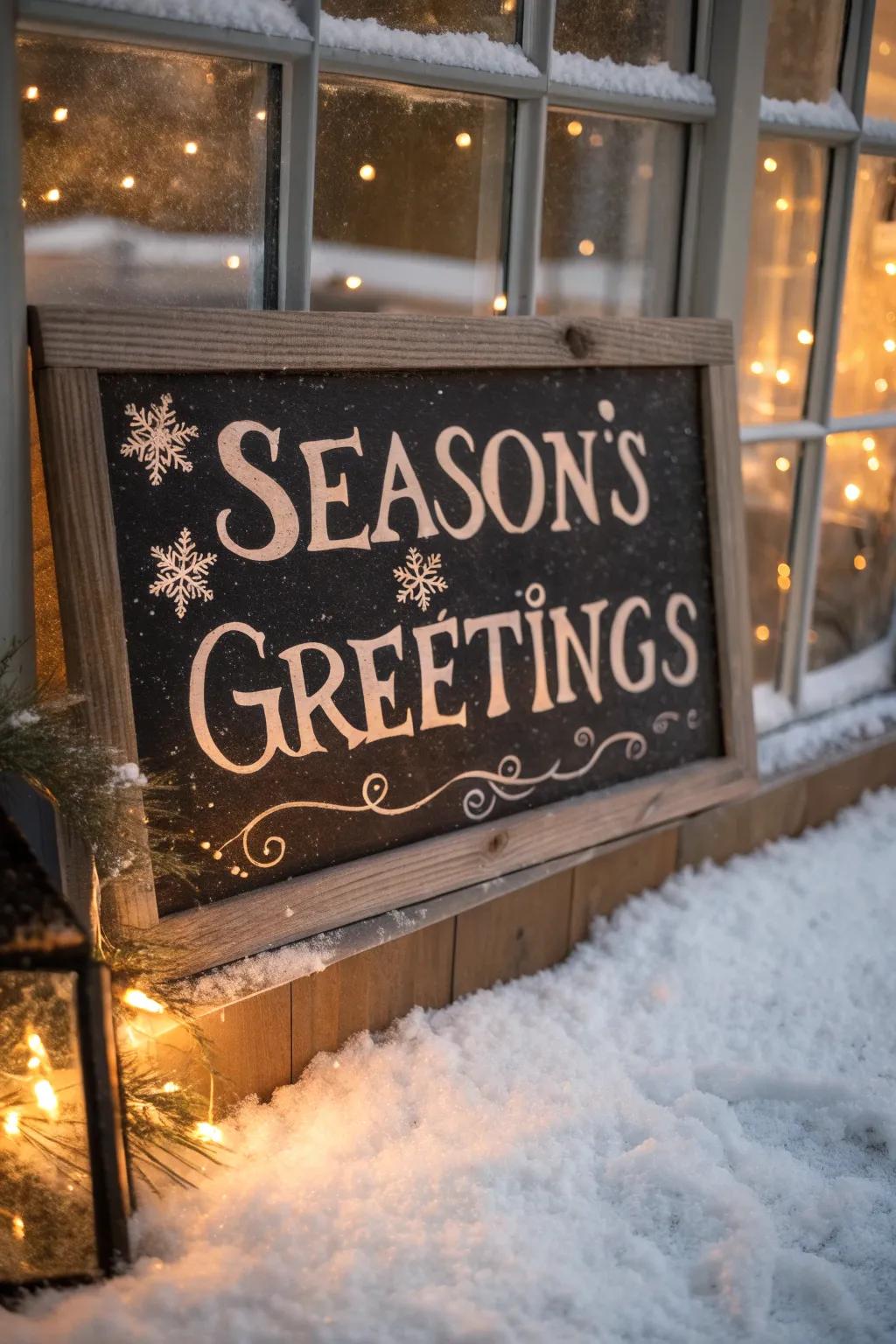 Add a touch of nostalgia with signs in a vintage style.