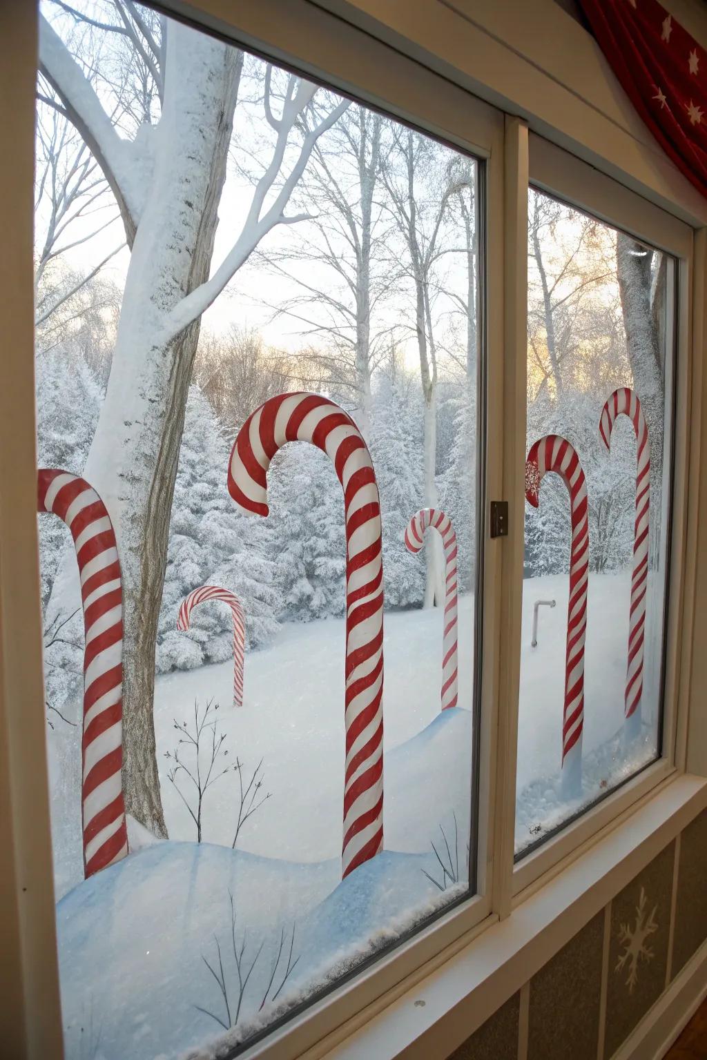 A sweet stick forest adds a touch of sweet festive fun.