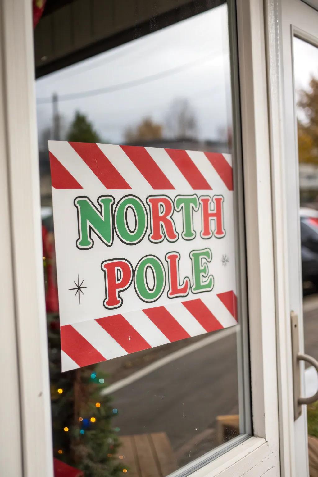 A whimsical Far North sign invites festive fun.