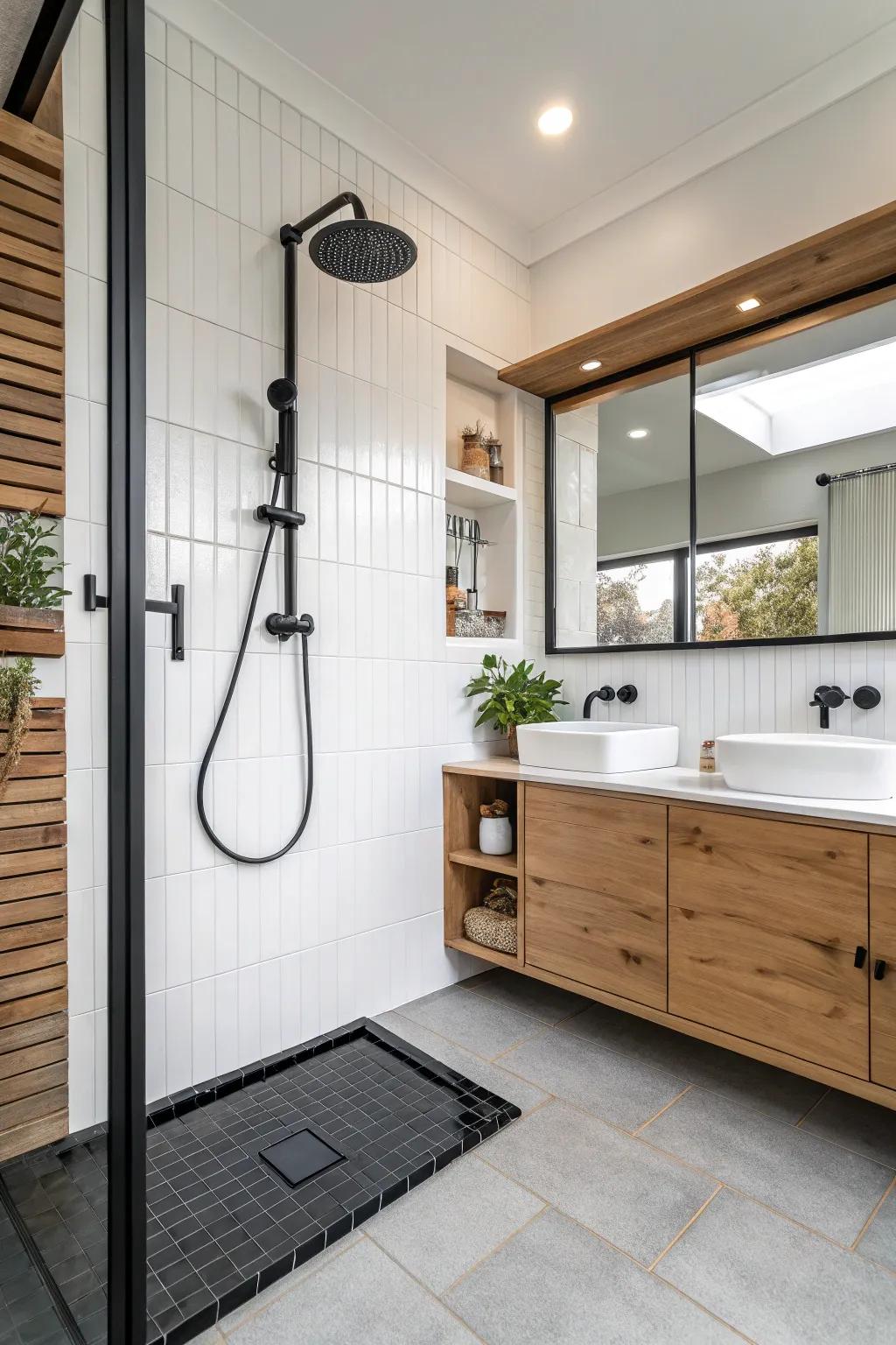 Contrast with lighter elements for a balanced design.