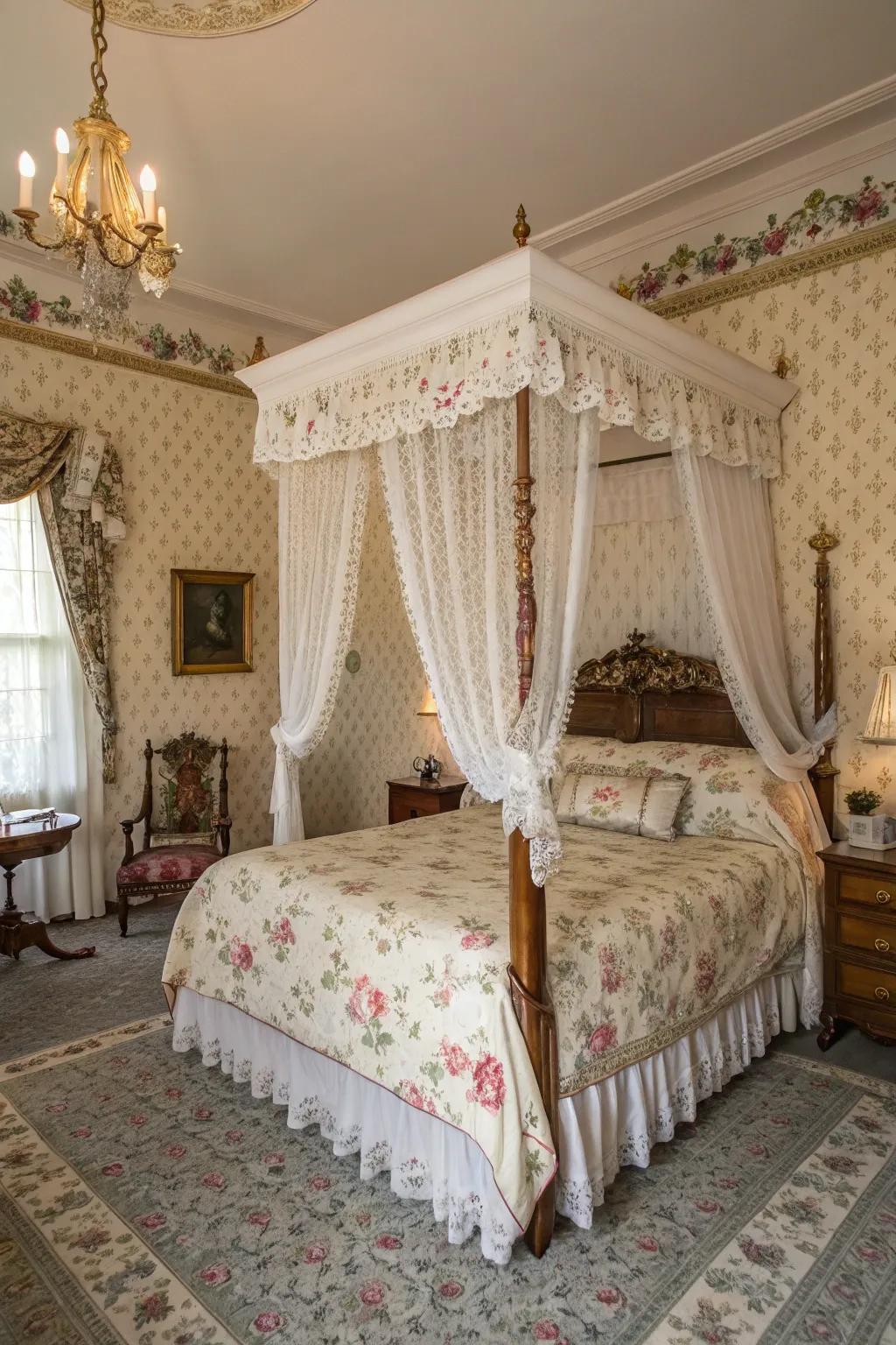 Floral designs soften any room with Victorian-era femininity.
