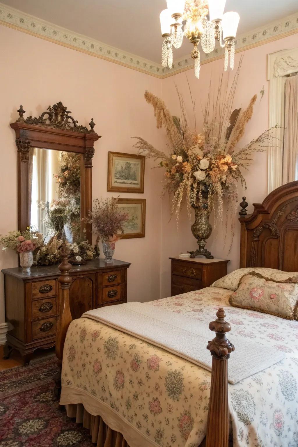 Dried flowers lend an ageless touch of nature to decor.