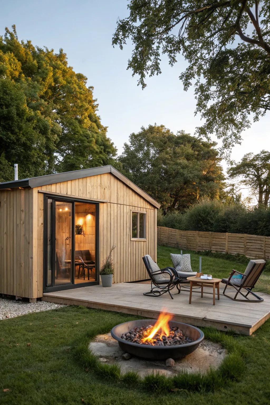 A cozy fire pit area for unforgettable evenings.