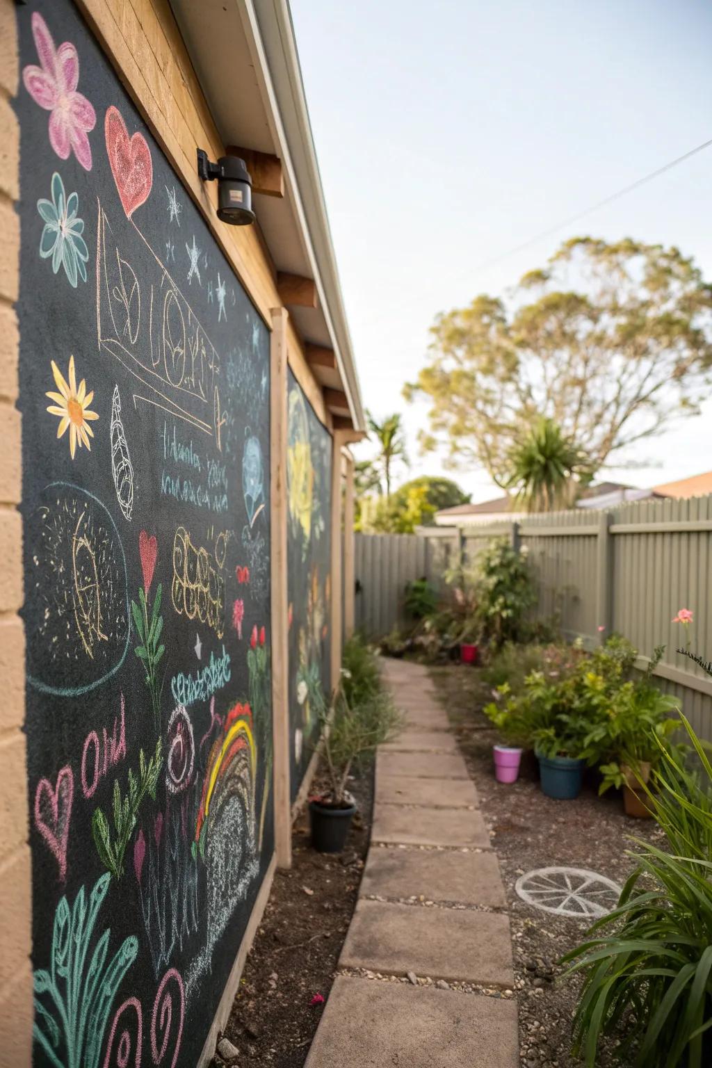 Slateboard walls spark creativity.