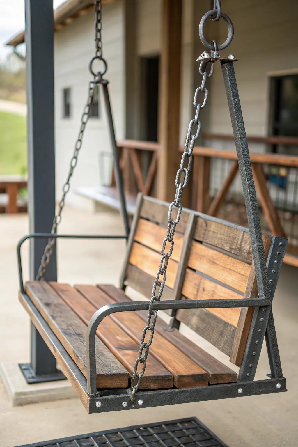 Add an industrial edge with metal details.