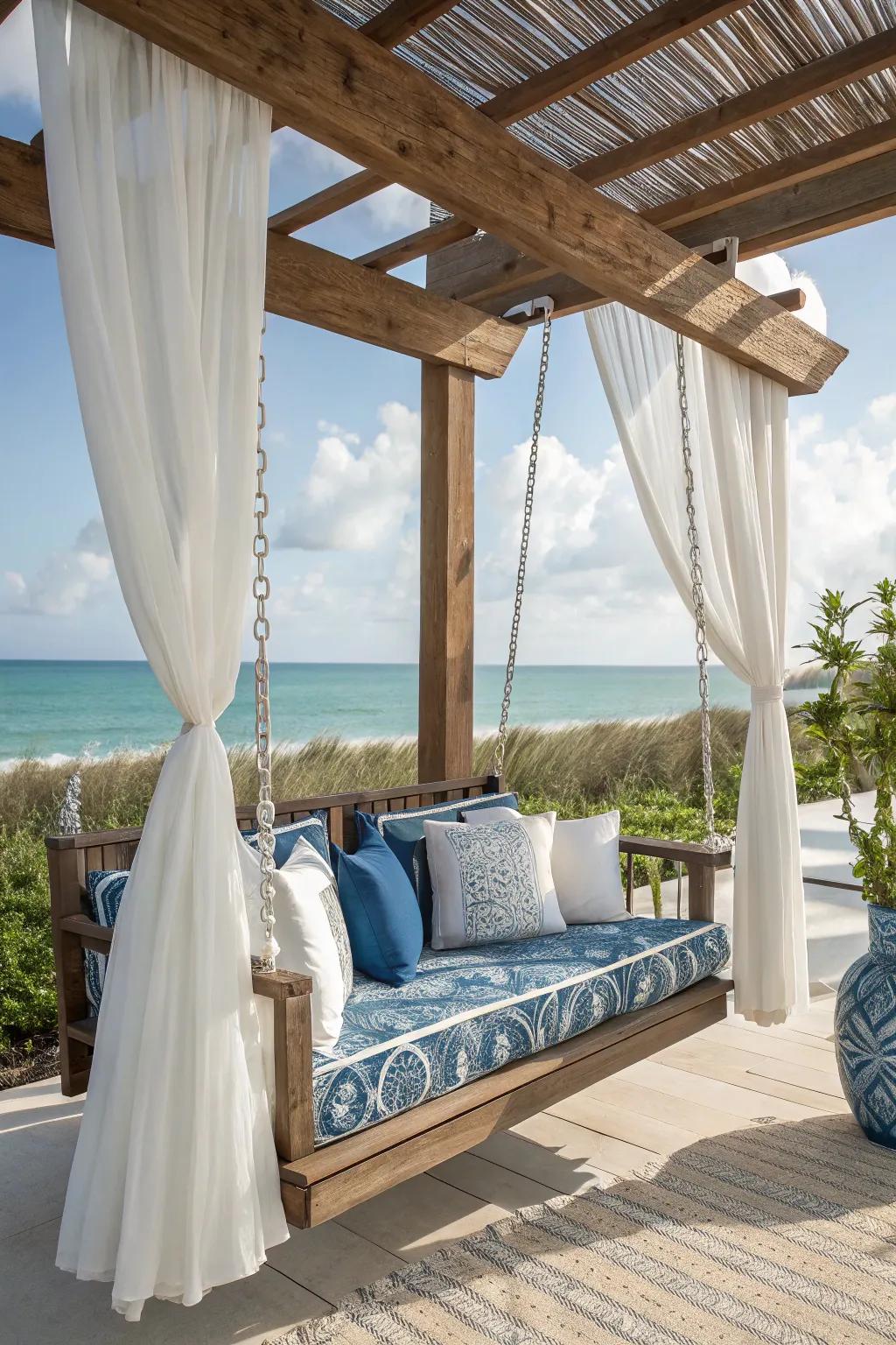 Bring the coast to your porch with a coastal theme.
