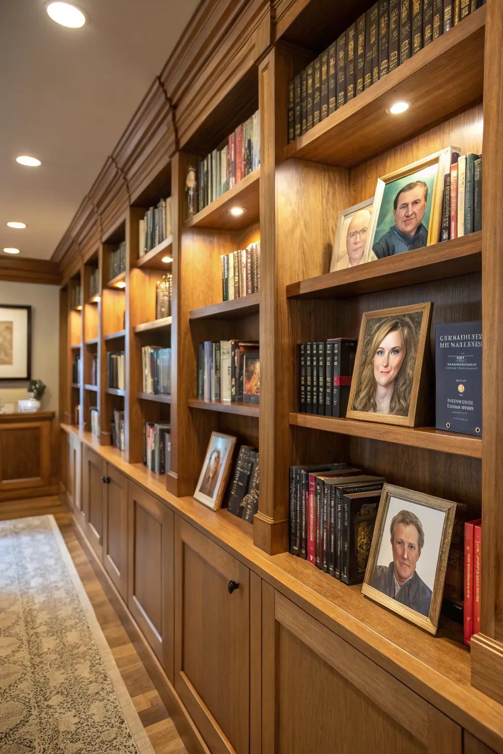 Individual likenesses give your book selection a personal feel.