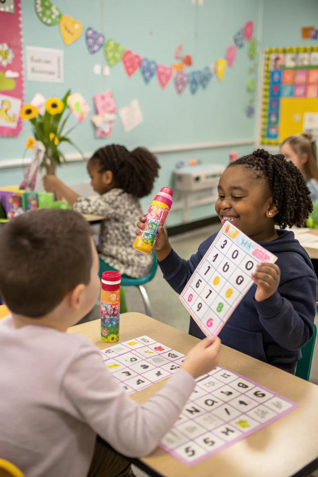 Fun and learning combined in a spring matching game
