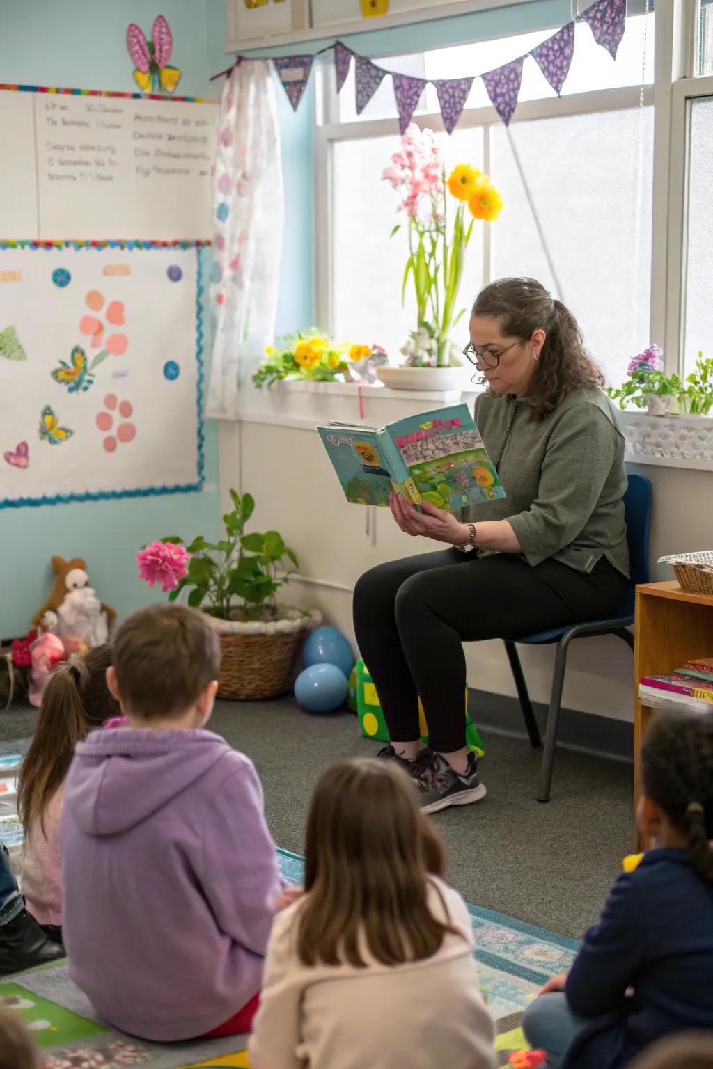 Engaging kids with an involving story time