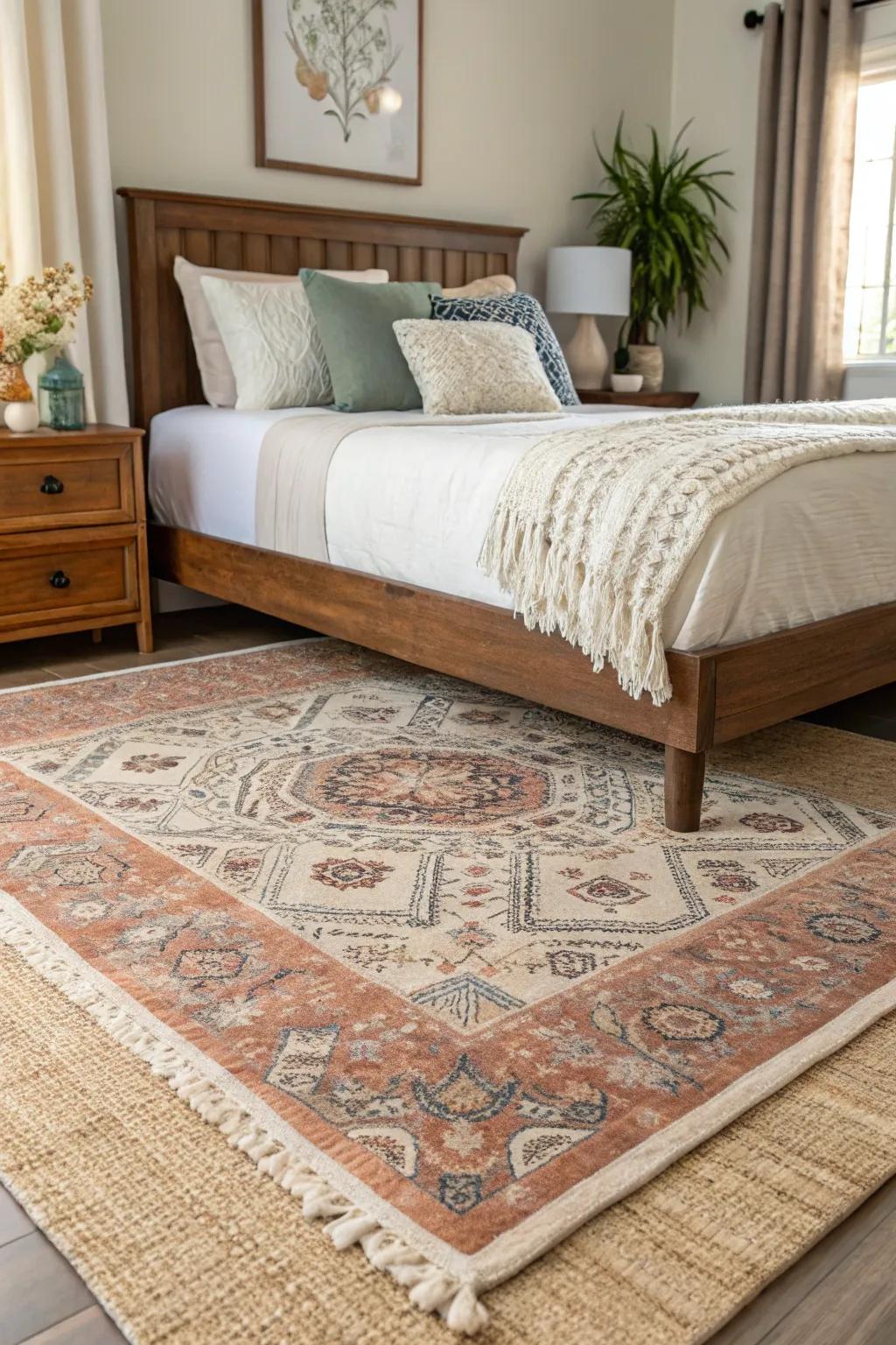 Textured rugs add warmth and cohesiveness.