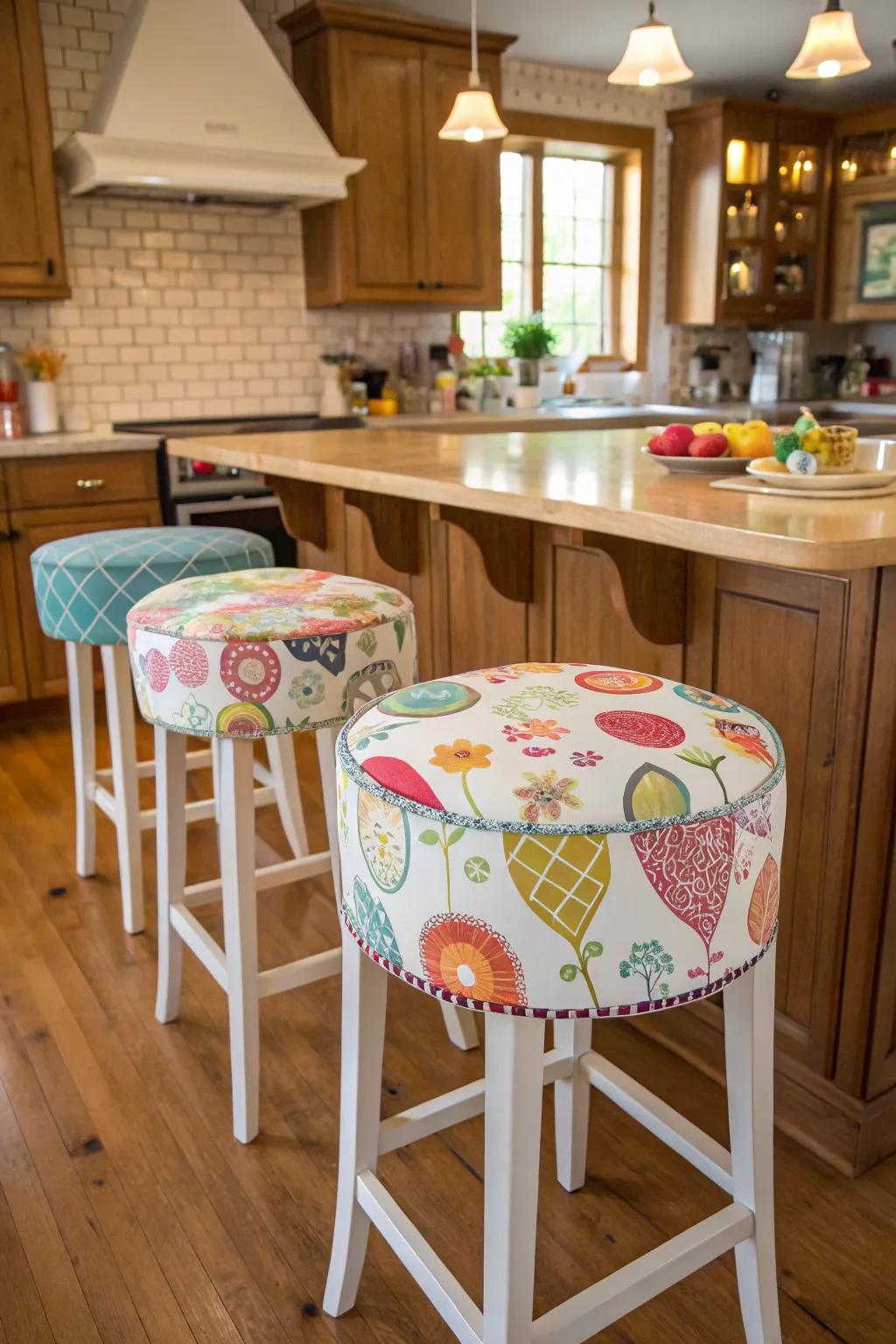 Whimsical stools injecting fun.