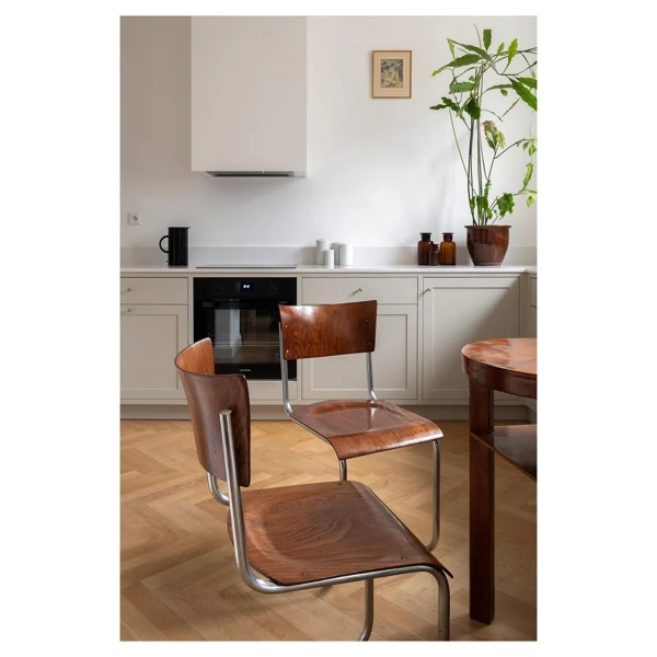Art Deco Kitchen with Vintage Wooden Chairs