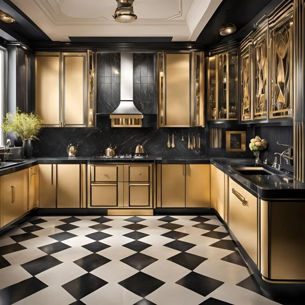 Gold and Black Art Deco Elegance