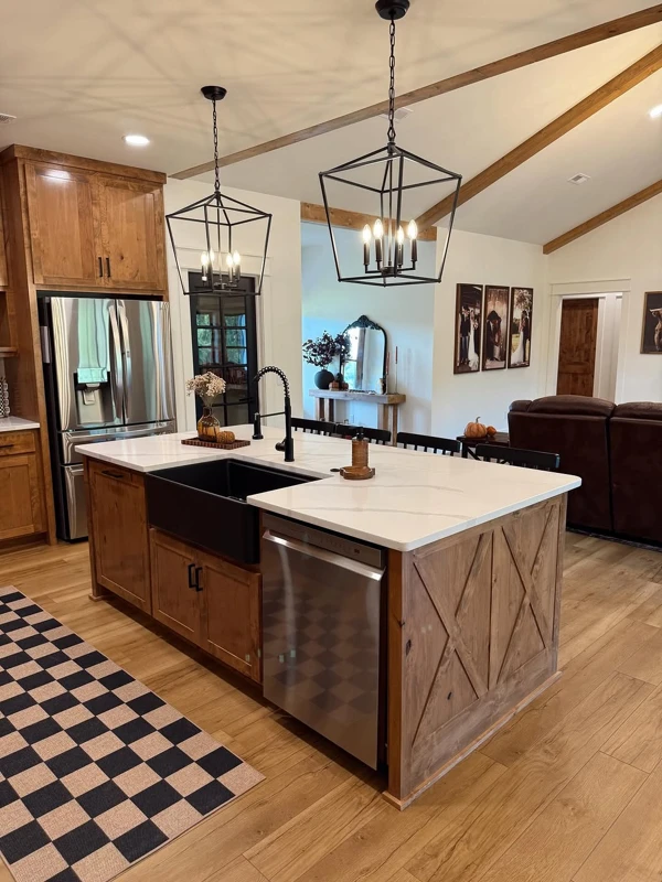 Rustic Charm Barndominium Kitchen