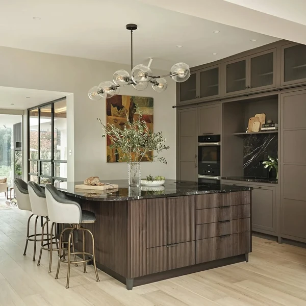 Warm Wood and Textured Stone