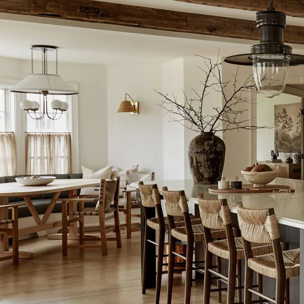 Warm Wood & Woven Textures