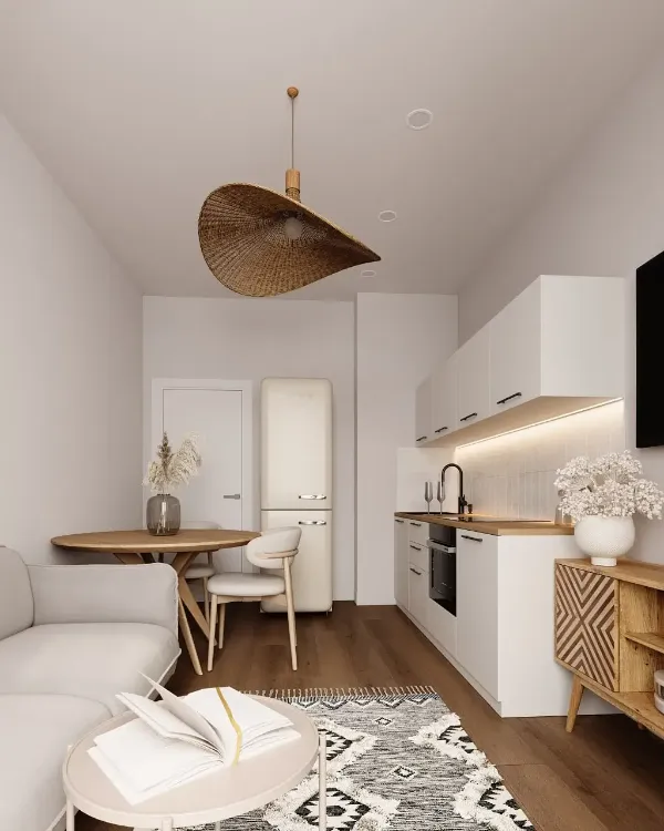 scandinavian boho kitchen 14