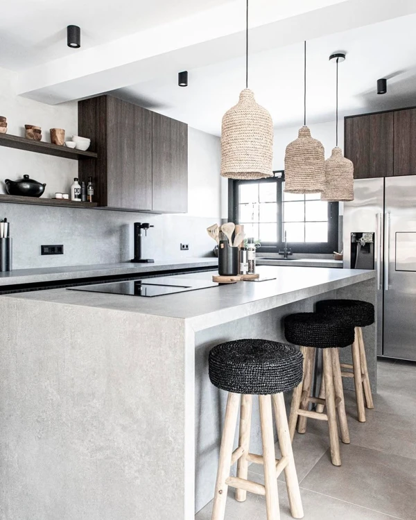 Warm Wood & Woven Accents