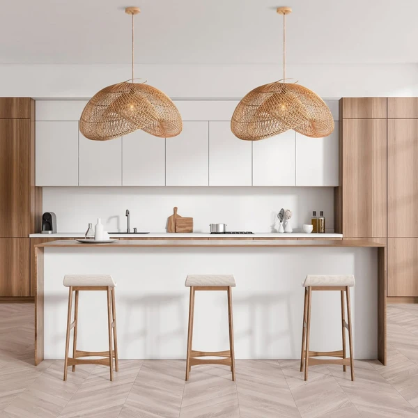 Natural Wood & Textured Greens