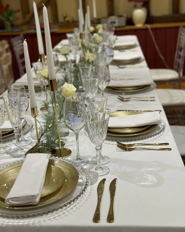 Forest Green and Gold Table