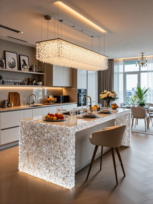 Subtle Shimmer Backsplash