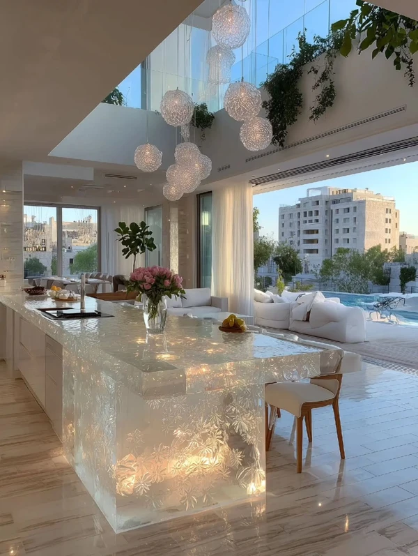Glamorous Gleam with Mirrored Tiles