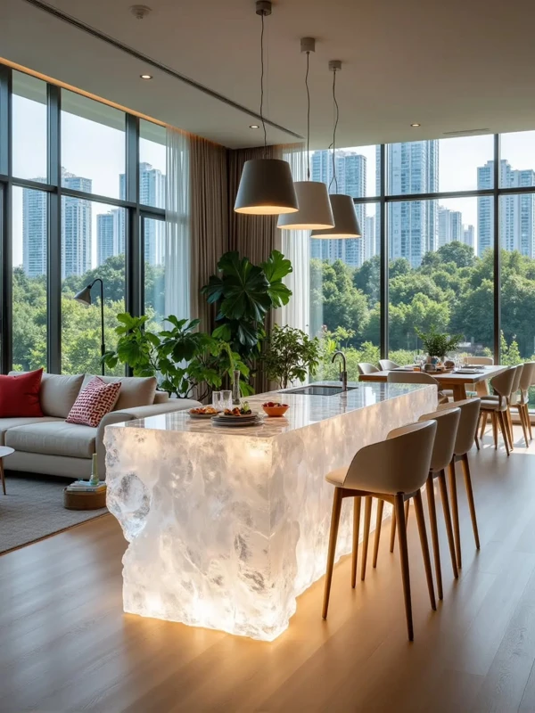 Glimmering Glassware Displays