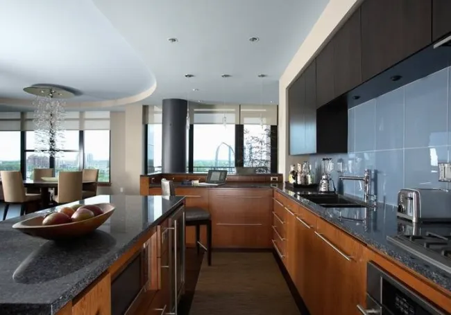 blue Granite Countertops for Kitchen 26