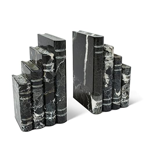 Black Marble Bookends