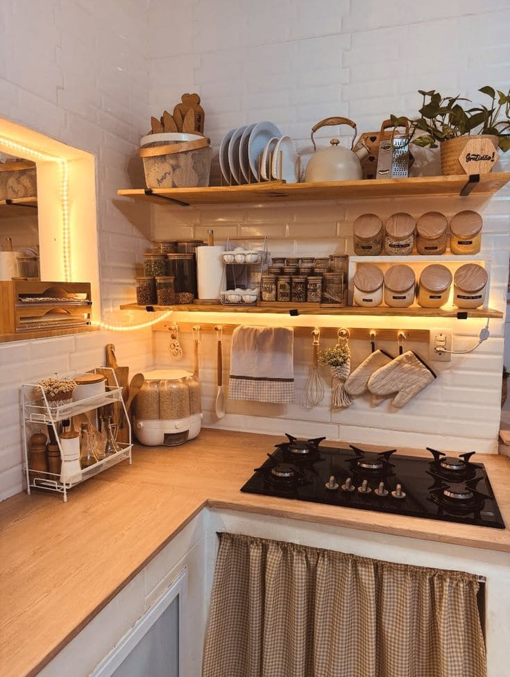 Cottage-Style Warm Kitchen Corner