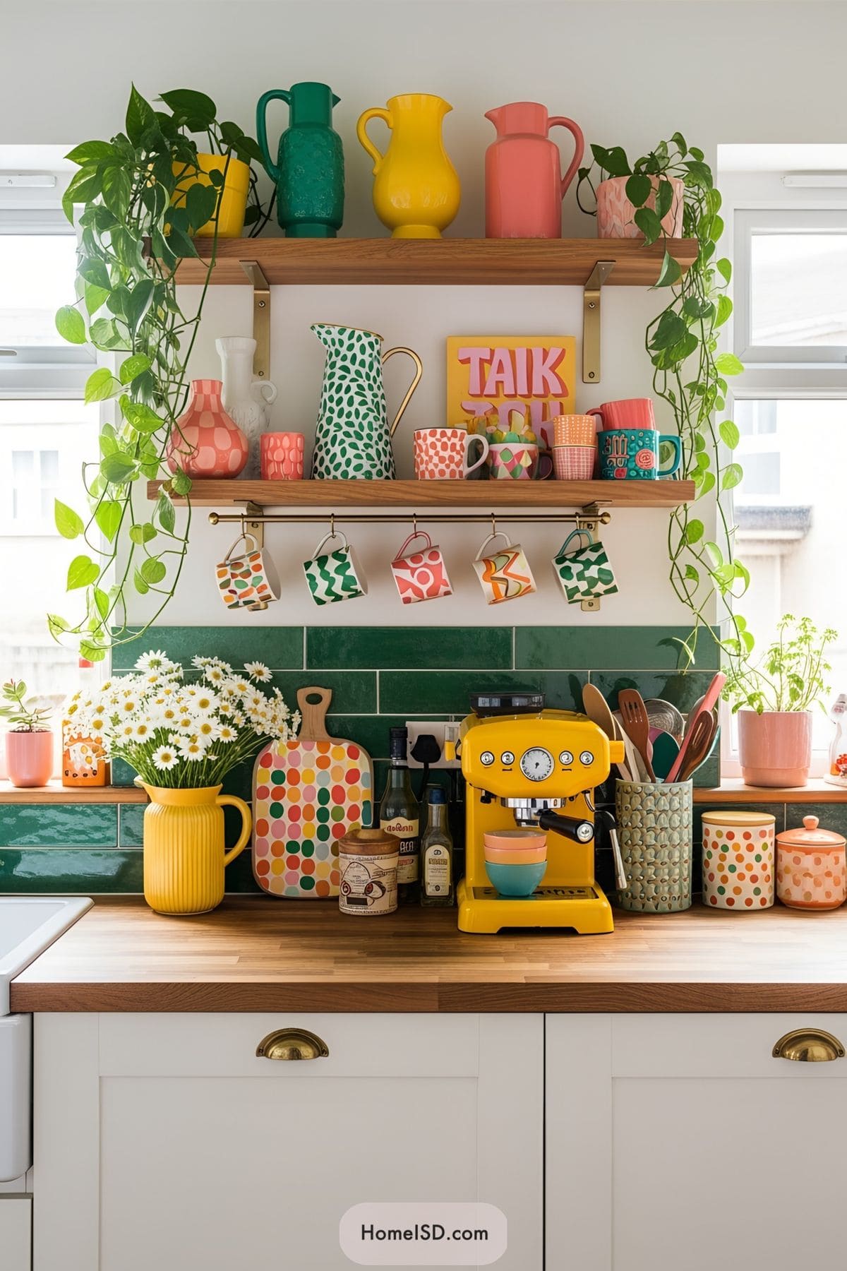 Colorful Retro Coffee Shelf