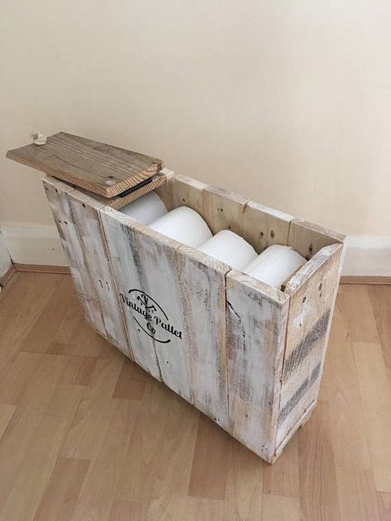 Rustic Pallet Paper Storage