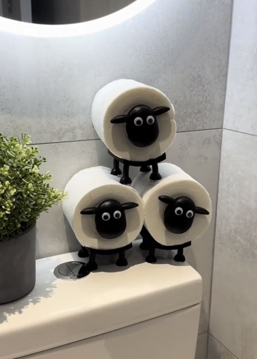 Playful Sheep Roll Holder