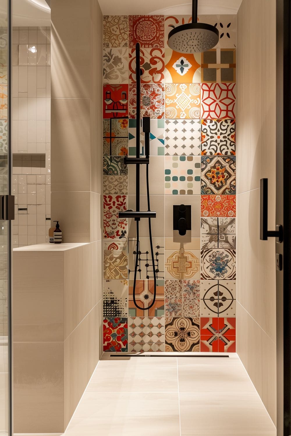 Eclectic Patchwork Shower Tiles