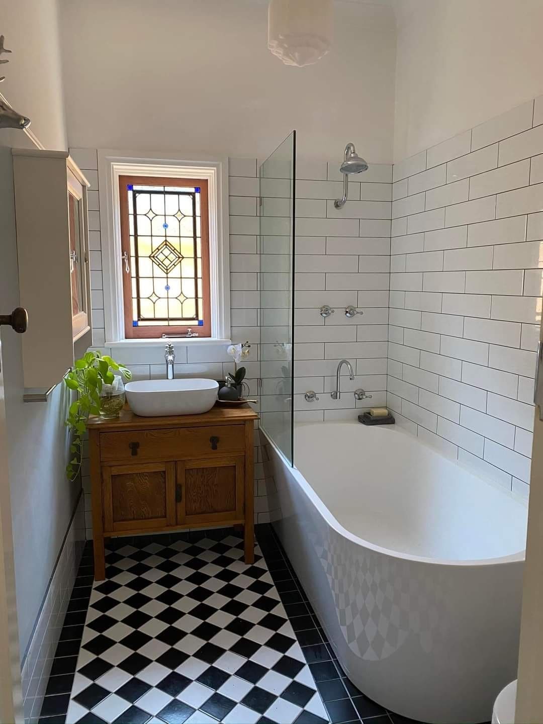 Classic Black-and-White Subway Tiles