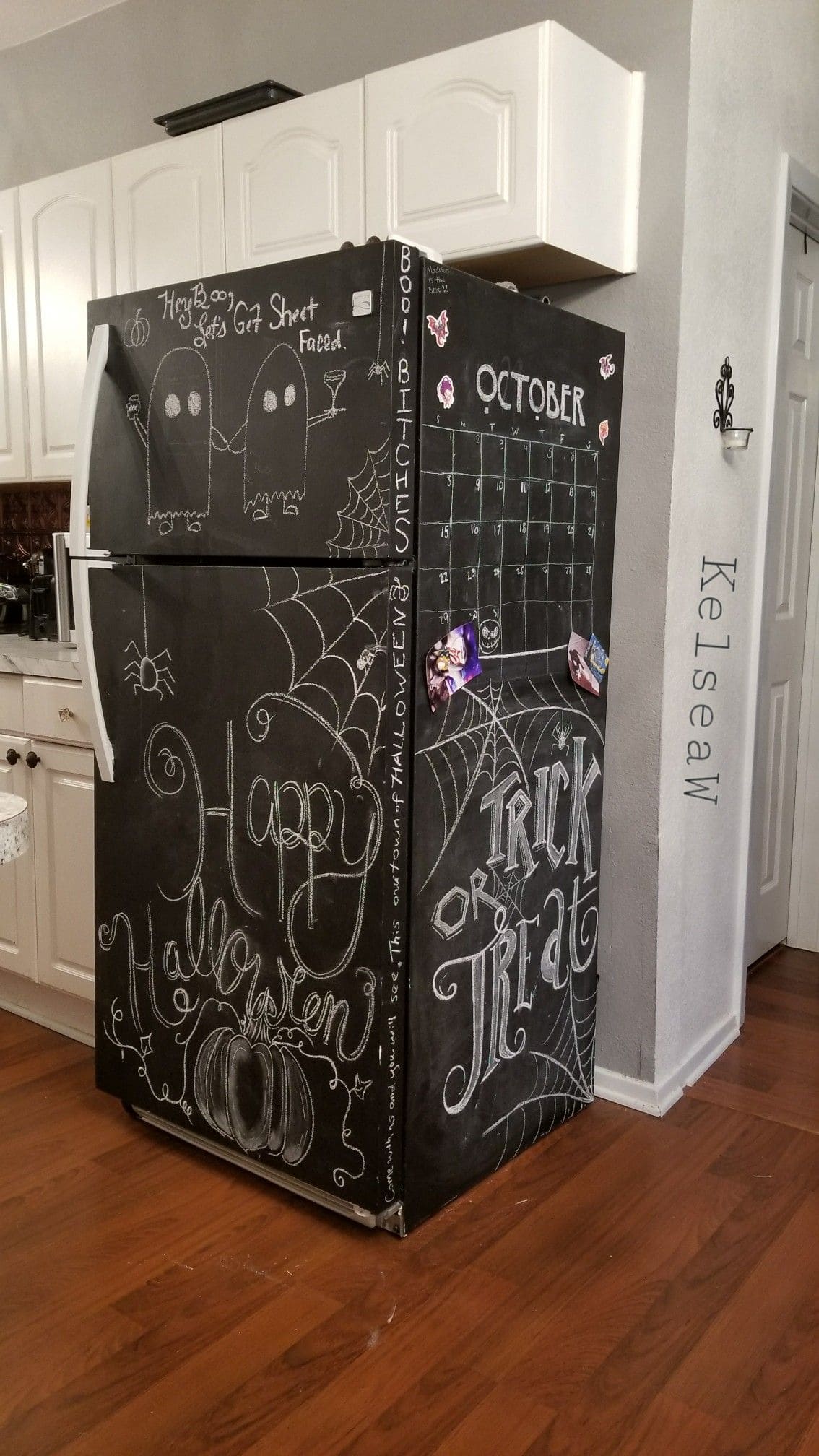 Seasonal Chalkboard Fridge Wrap