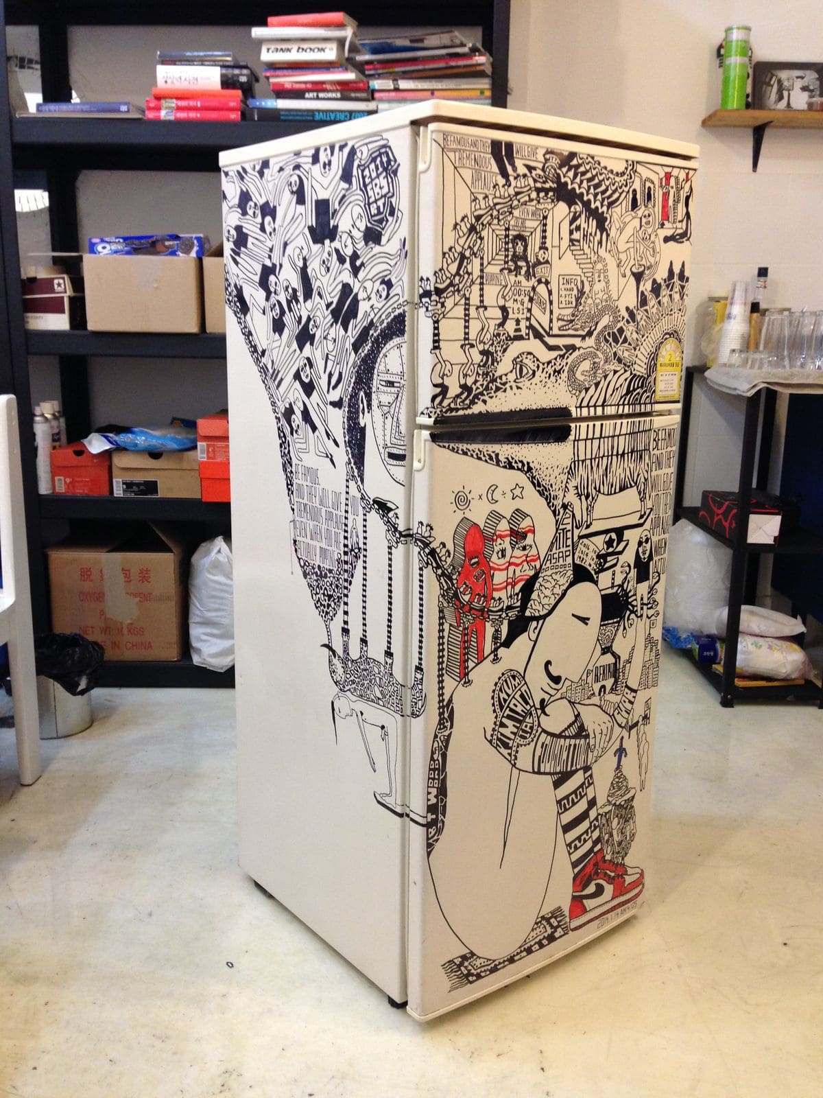 Sketchbook Doodle Art Fridge Wrap