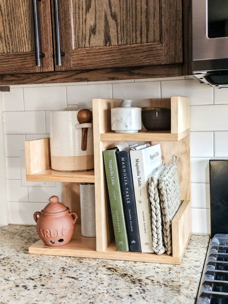 Compact Countertop Cookbook Shelf