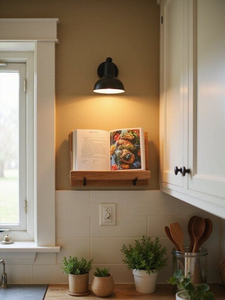 Cookbook Shelf with Spotlight Charm