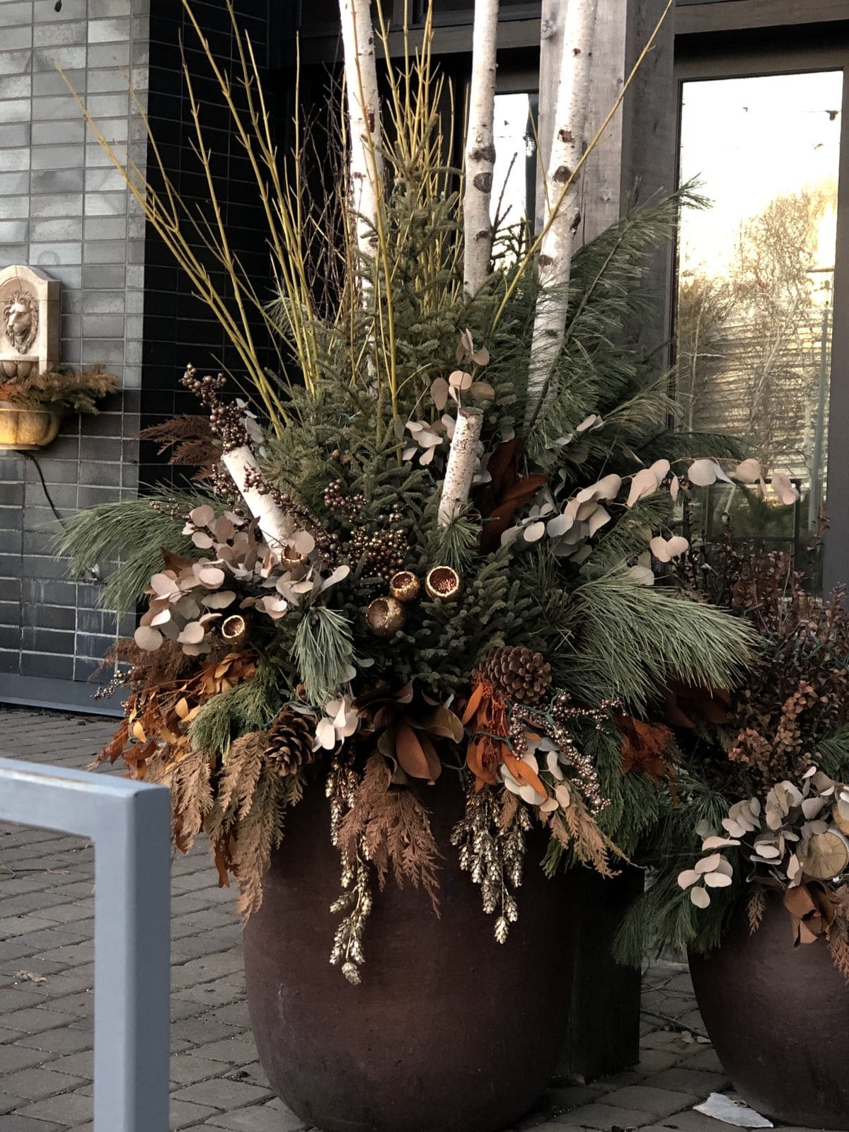Rustic Woodland Christmas Planter