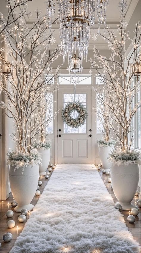 Elegant Winter Wonderland Planters