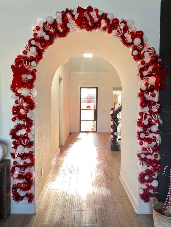 Candy Cane Themed Archway