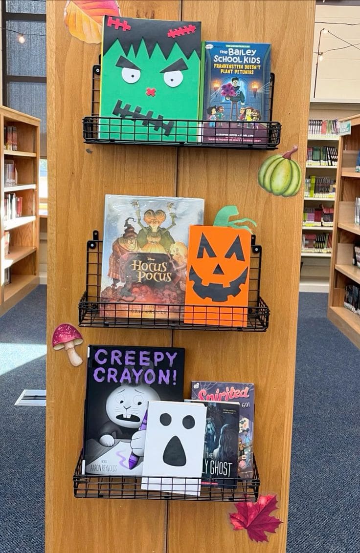 Spooky Reads Display Shelf