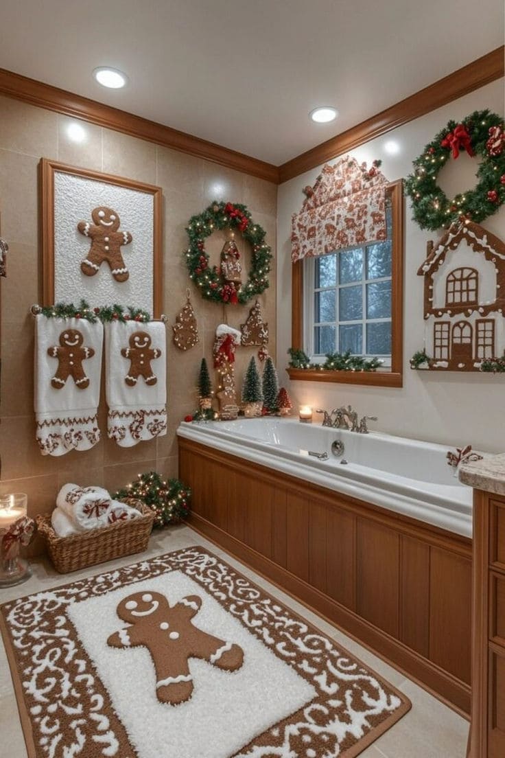 Gingerbread Wonderland Christmas Bathroom