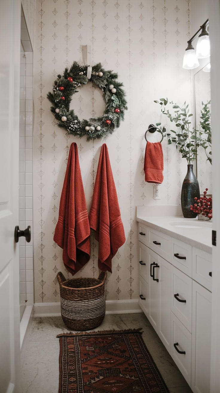 Festive Wreath and Warm Tones
