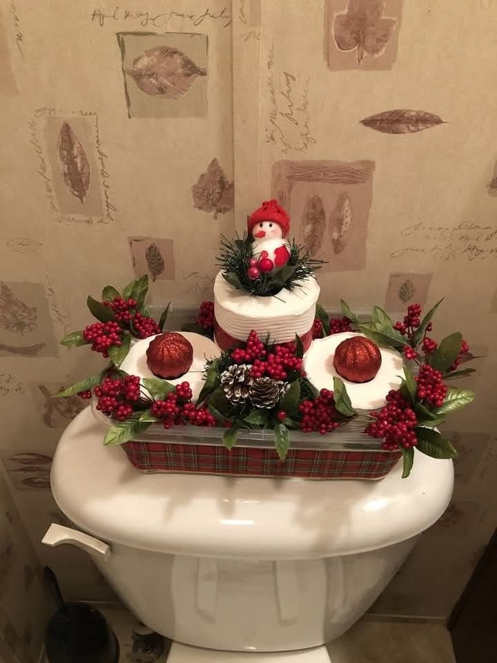 Snowman Toilet Paper Display