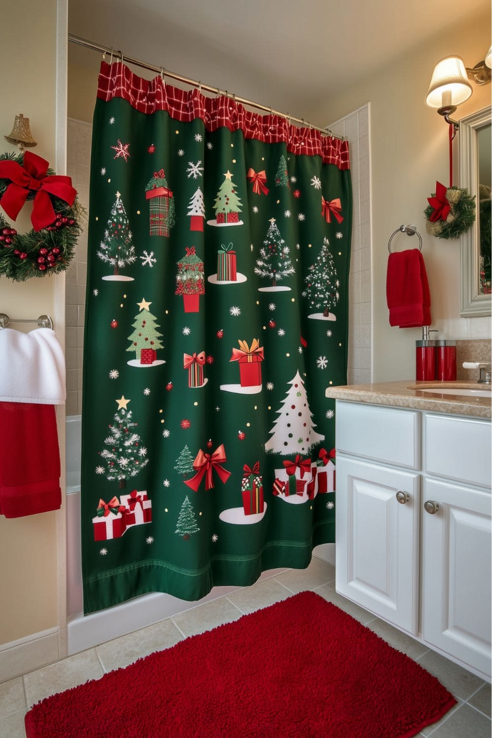 Festive Christmas Shower Curtain Magic