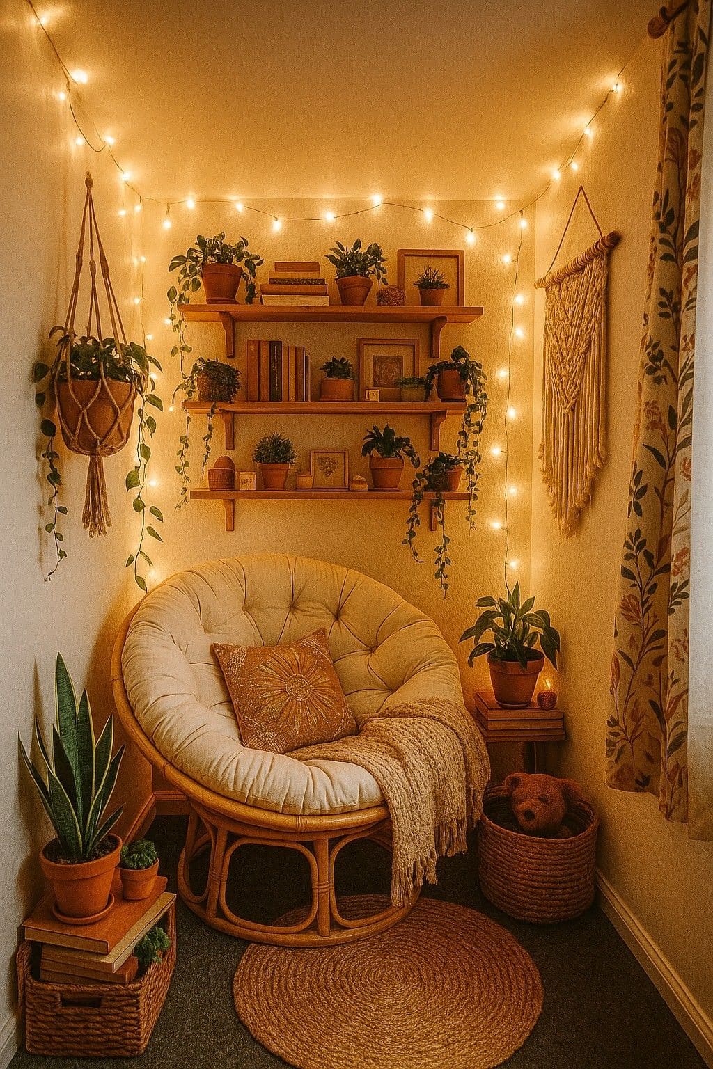 Cozy Bohemian Reading Nook
