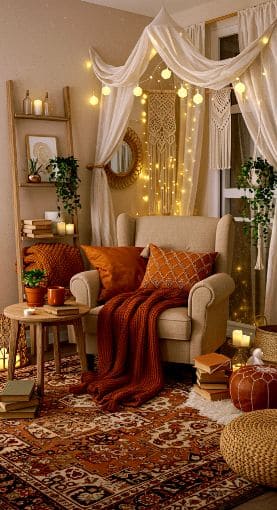 Cozy Autumn Reading Nook